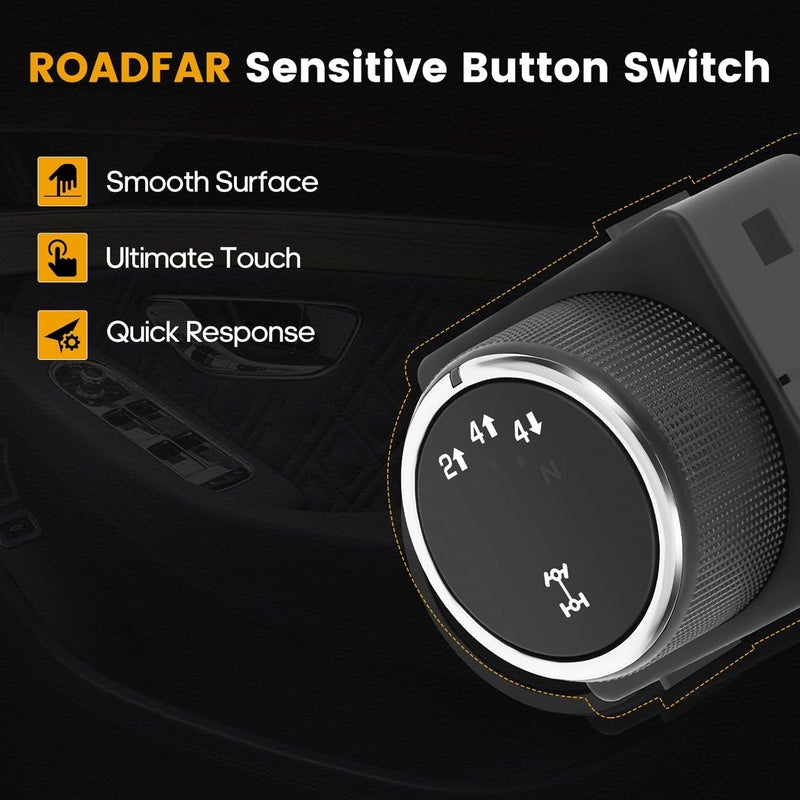 ROADFAR 4WD Wheel Drive Switch Fits 2008-2013 For Chevrolet Silverado & For GMC Sierra Series 15913725 20972859 20977289 25878426 1S12198 SW9278 - Image 4